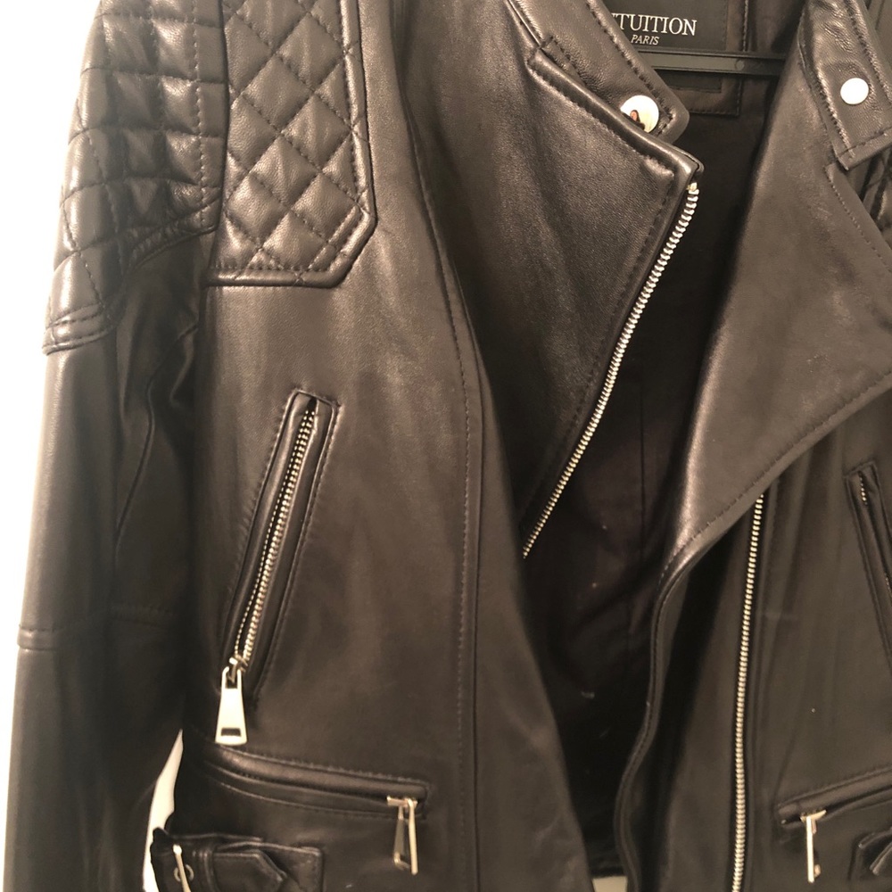 Black leather jacket - Picture 4 of 9